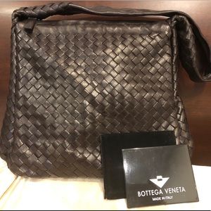 Bottega Veneta Deep Brown Shoulder Bag w/ Mirror